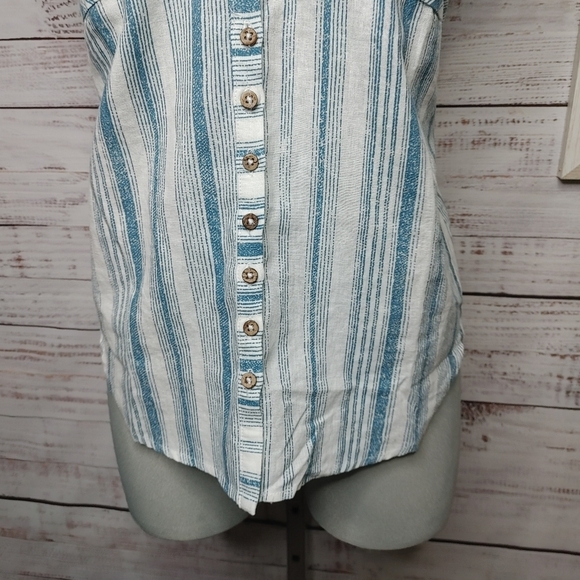 CHASER linen blend ruffle top size XS - Picture 5 of 12